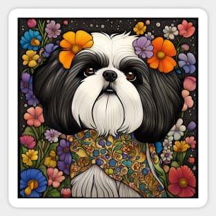 Cute Little Shih Tzu Dog Sweet Puppy Sticker